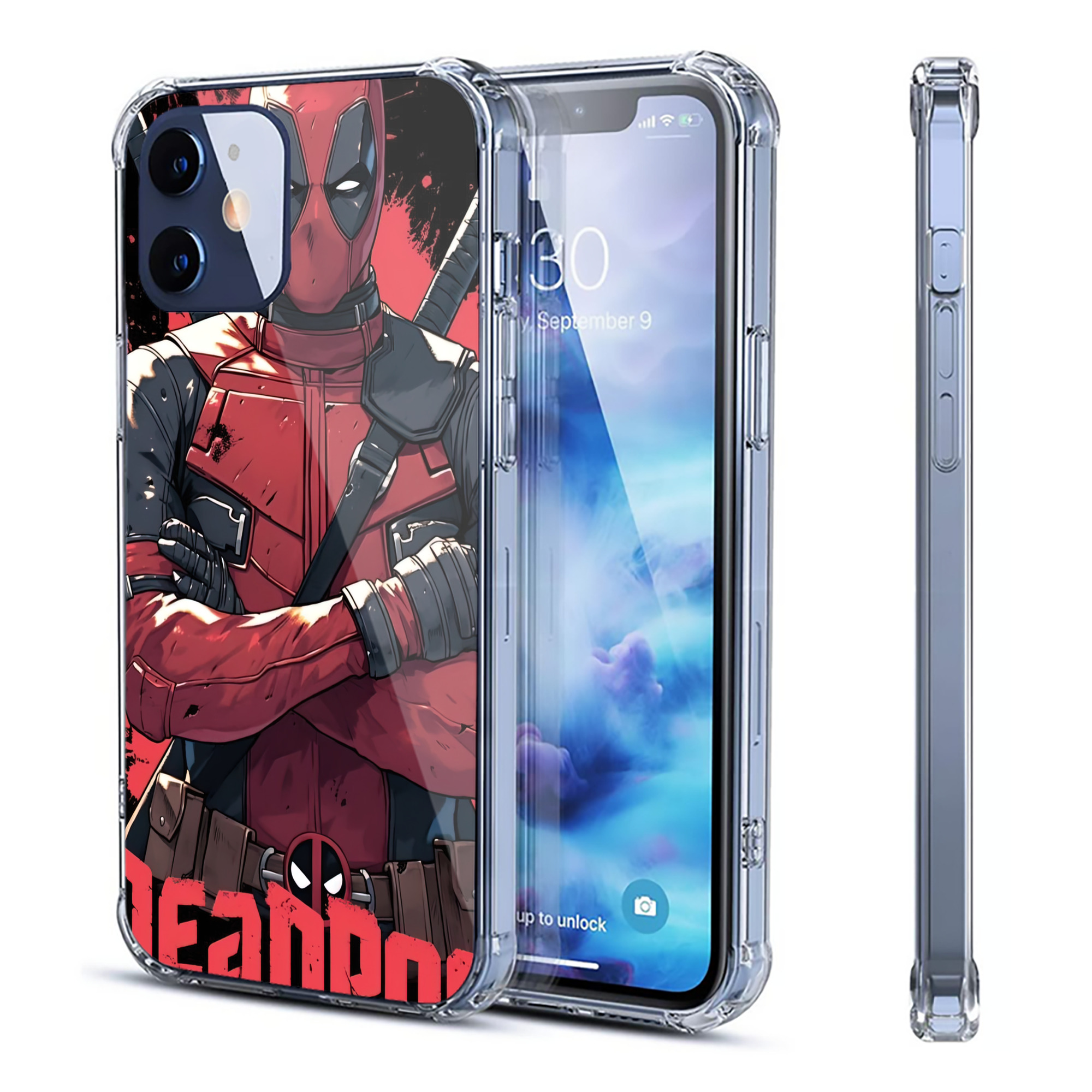 （画像用） Deadpool デッドプール 【iPhone 12シリーズ対応】透明スマホケース（クリアソフトケース）